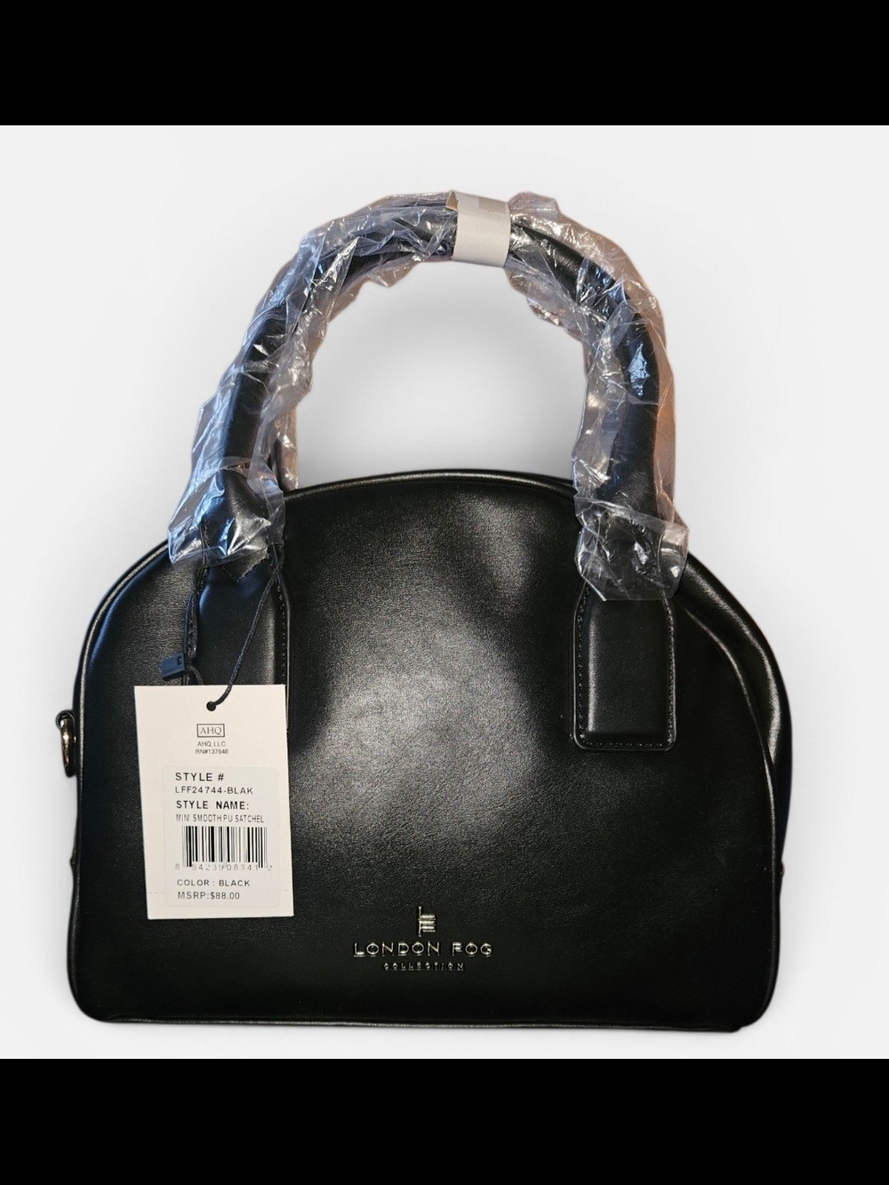 London Fog Black Dome-Style Satchel